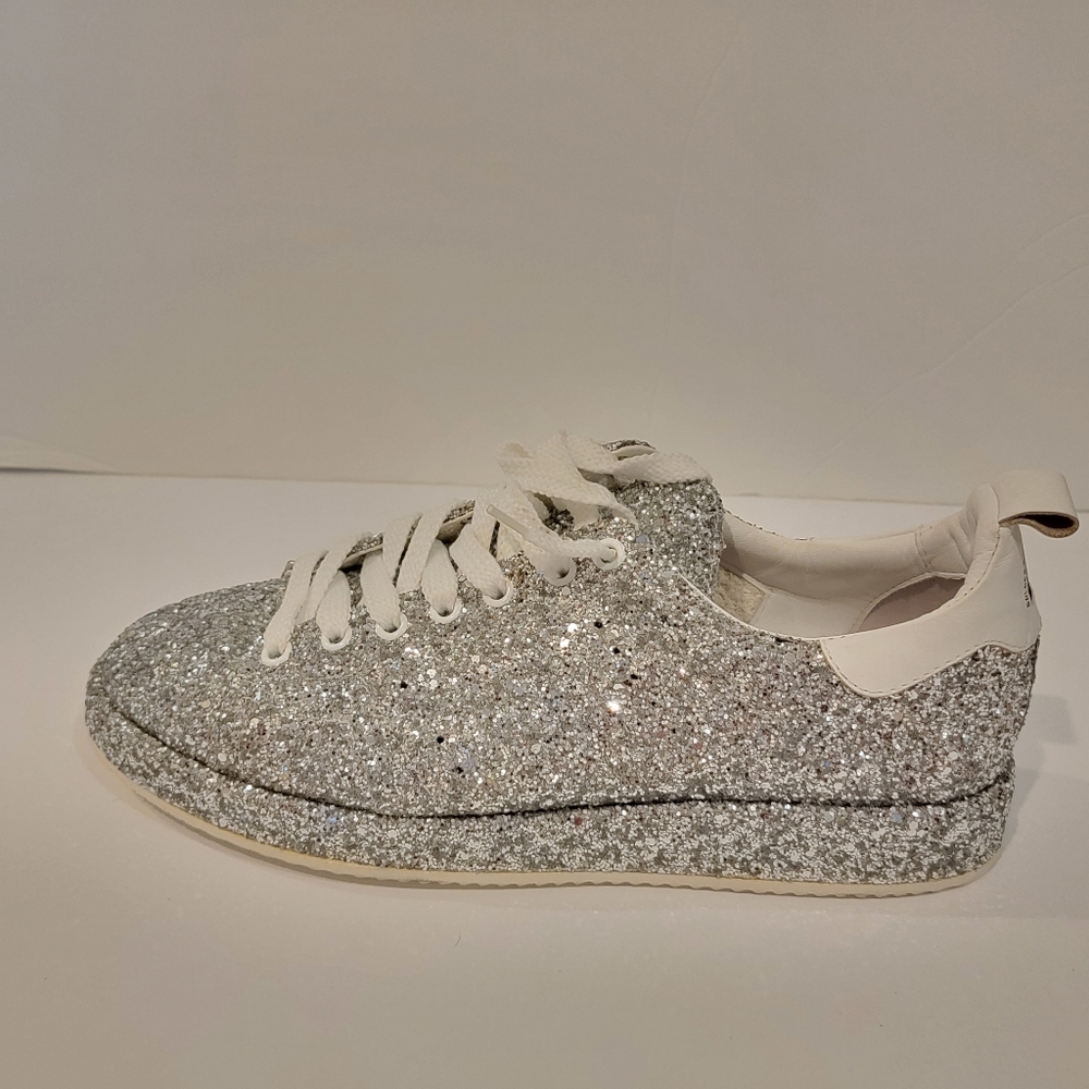 HURRY! Golden Goose Starter Silver Glitter Sneakers NWB new with box size 40